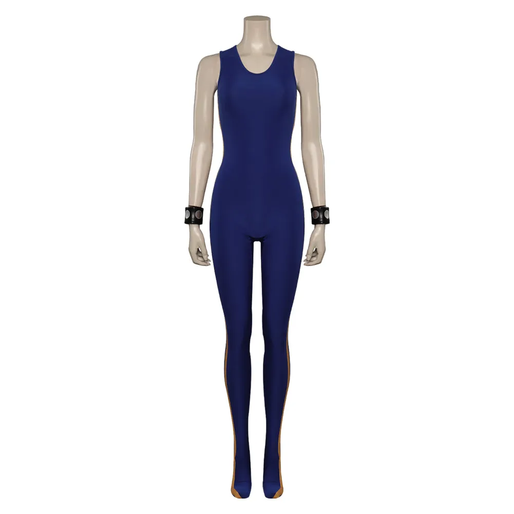 Street Fighter 5 Chun-Li Women Jumpsuit Cosplay Costume Halloween Carnival Party Suit