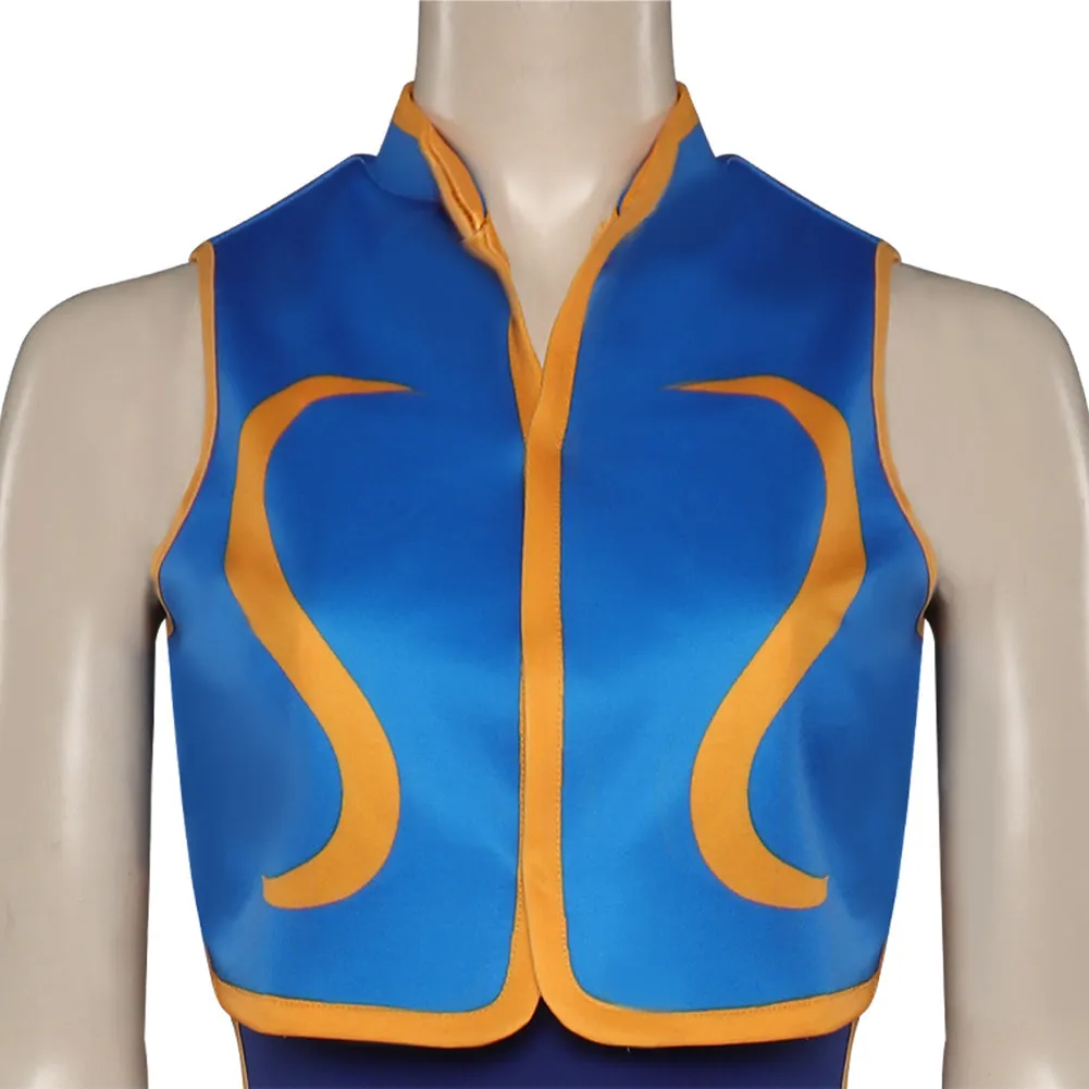 Street Fighter 5 Chun-Li Women Jumpsuit Cosplay Costume Halloween Carnival Party Suit