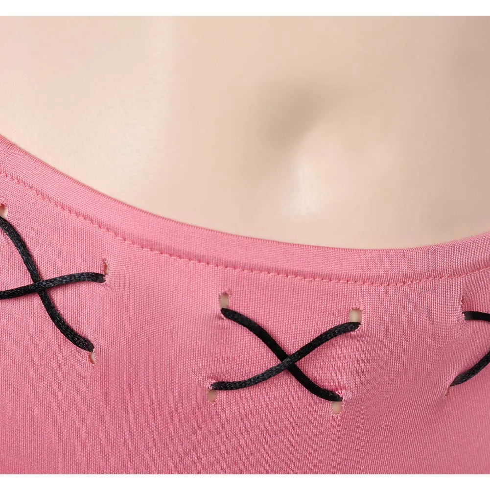 Street Fighter 7 Lucia Morgan Pink Sexy Swimsuit  Swimwear Cosplay Costume Outfits