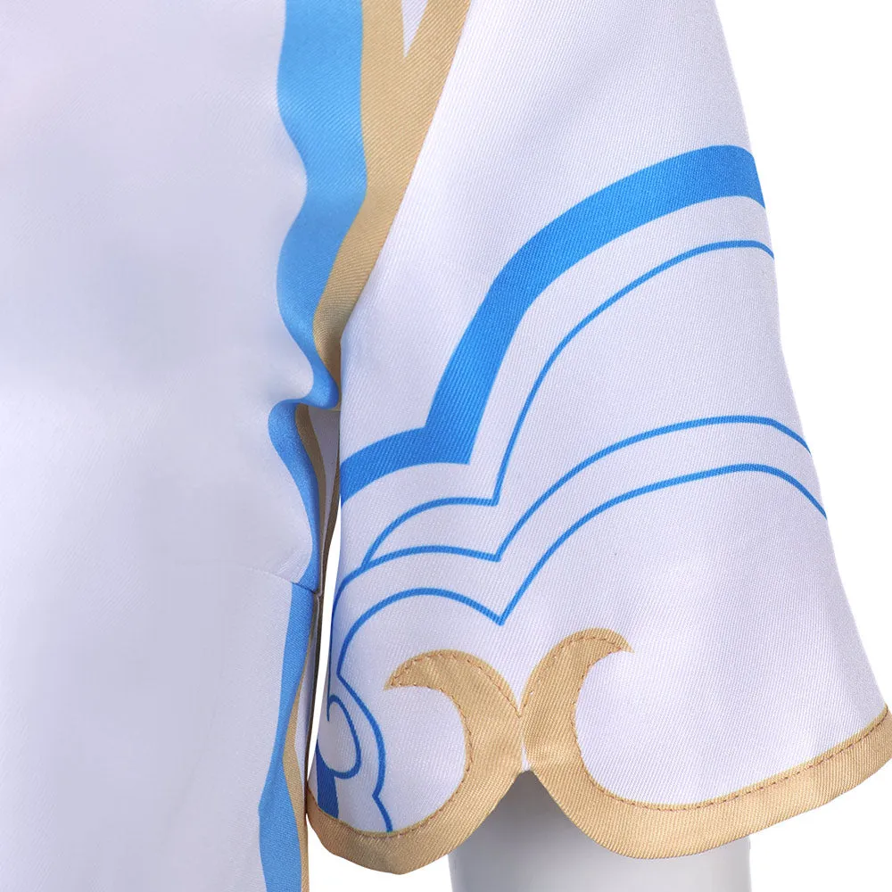 Street Fighter Chun Li Blue Cheongsam Combat Uniform Cosplay Costume Outfits Halloween Carnival Suit