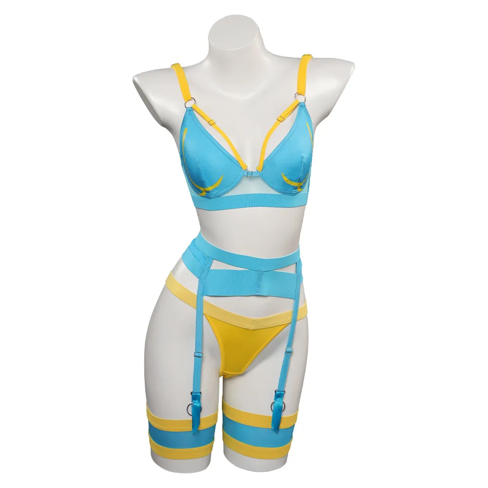 Street Fighter Chun-Li Cosplay Costume Sexy Lace Lingerie Outfits for Women Halloween Carnival Suit