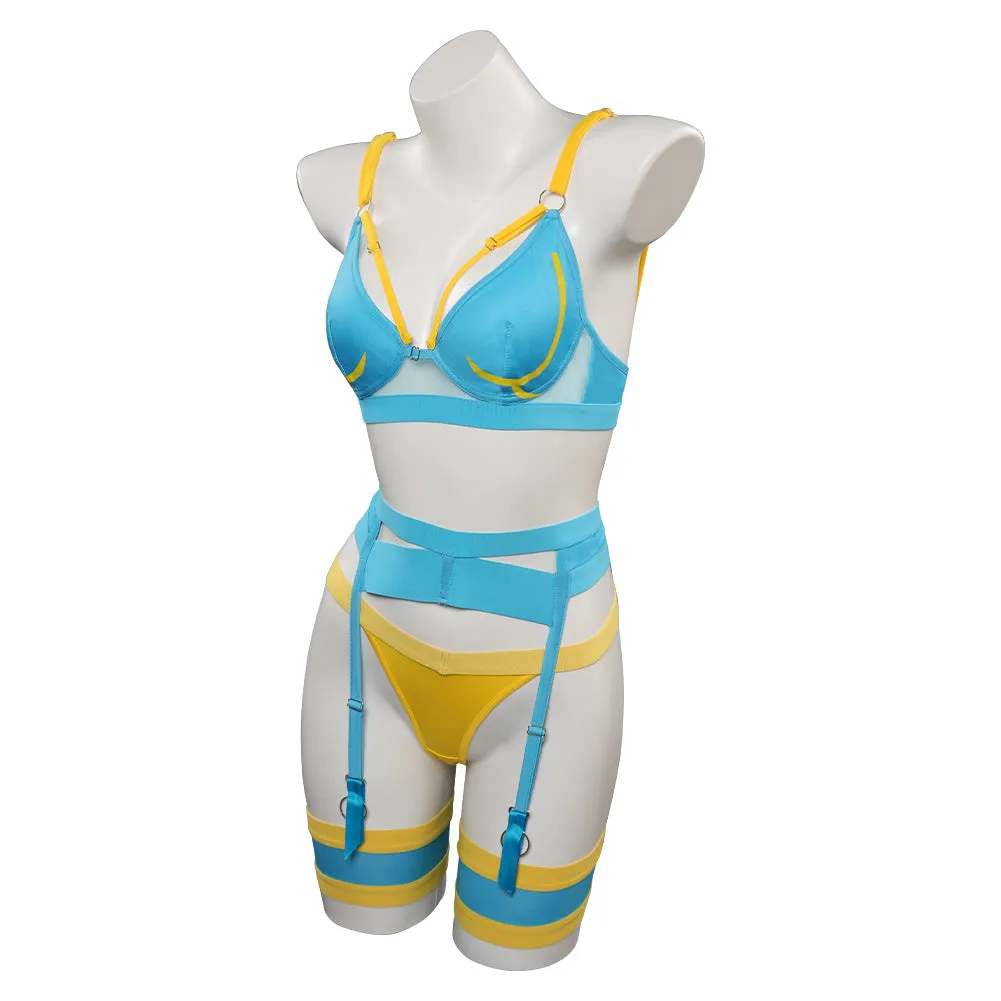 Street Fighter Chun-Li Cosplay Costume Sexy Lace Lingerie Outfits for Women Halloween Carnival Suit