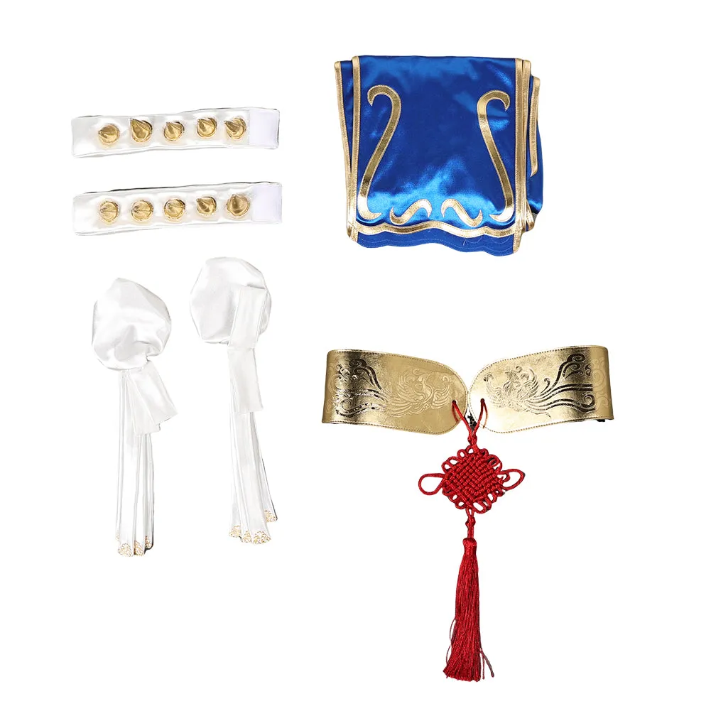 Street Fighter Chun Li Sexy Cheongsam High Slit Cosplay Costume Outfits