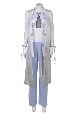 Street Fighter Chunli White Suit Cosplay Costume Outfits Halloween Carnival Suit