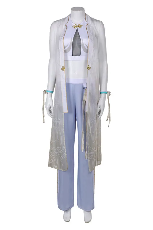 Street Fighter Chunli White Suit Cosplay Costume Outfits Halloween Carnival Suit