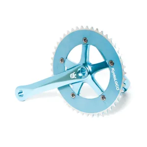 Sugino Messenger Crankset "KyotoLoco" - 46T - Blue