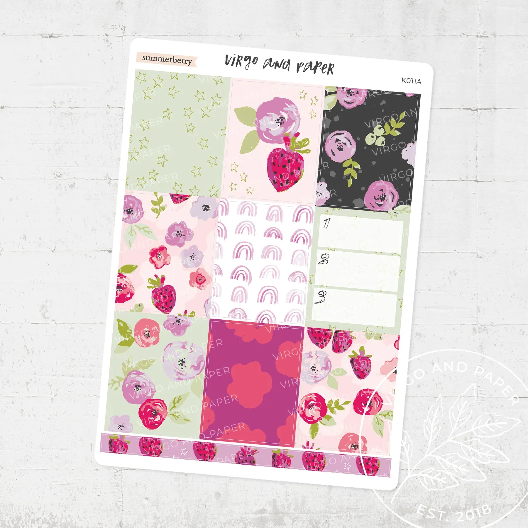 Summer Berry Weekly Planner Sticker Kit