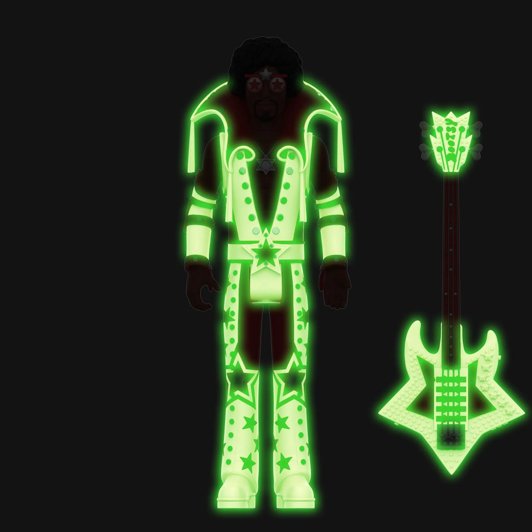 Super7 x Bootsy Collins (Glow-In-The-Dark) ReAction Figure
