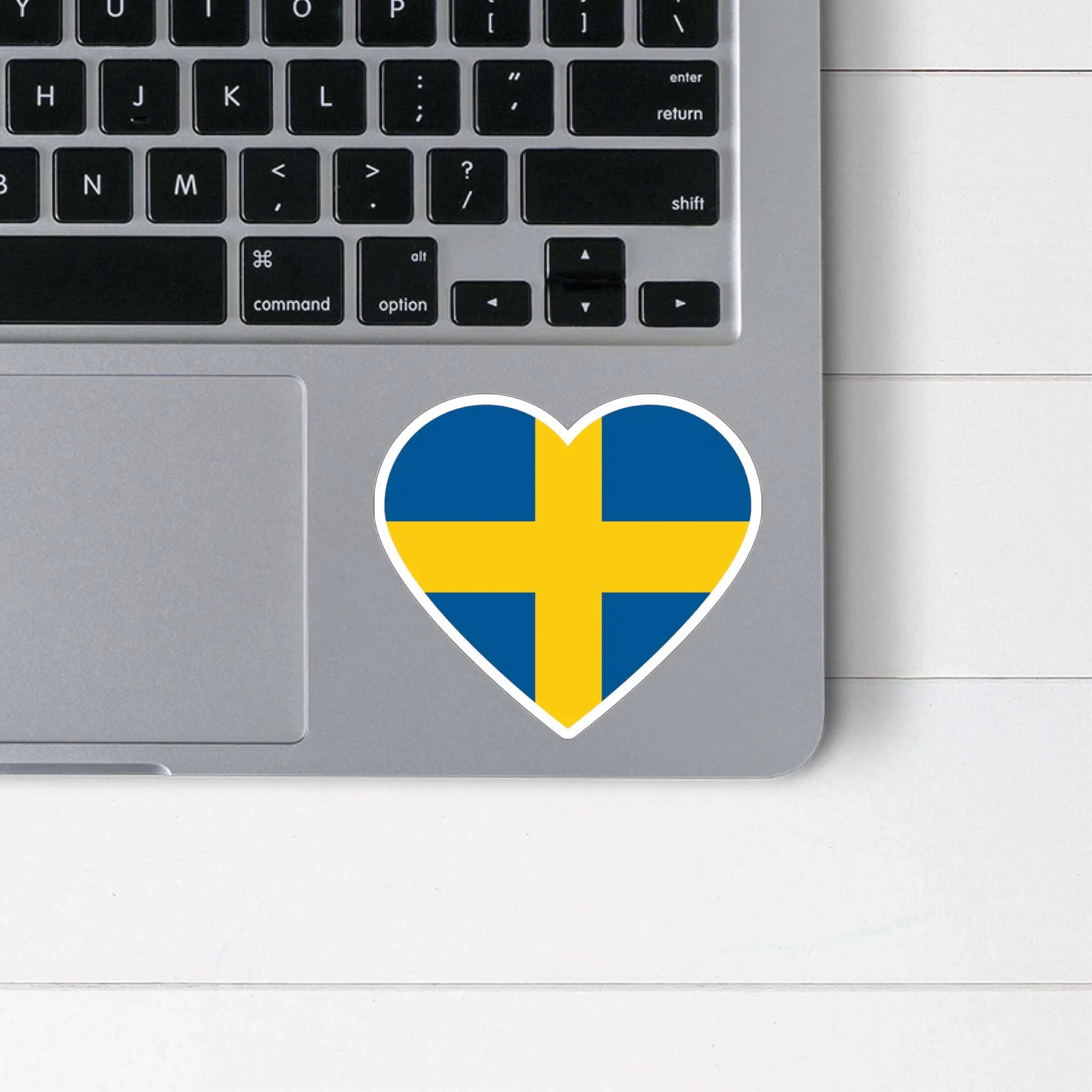 Swedish Flag Heart Sticker