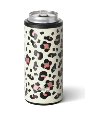 Swig 12oz Skinny Can Cooler-Luxy Leopard