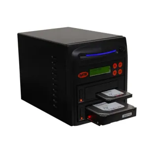 Systor 1 to 1 SATA 150MB/S HDD SSD Duplicator/Sanitizer - 3.5" & 2.5" Hard Disk Drive / Solid State Drive Dual Port Hot Swap (SYS201HS-DP)
