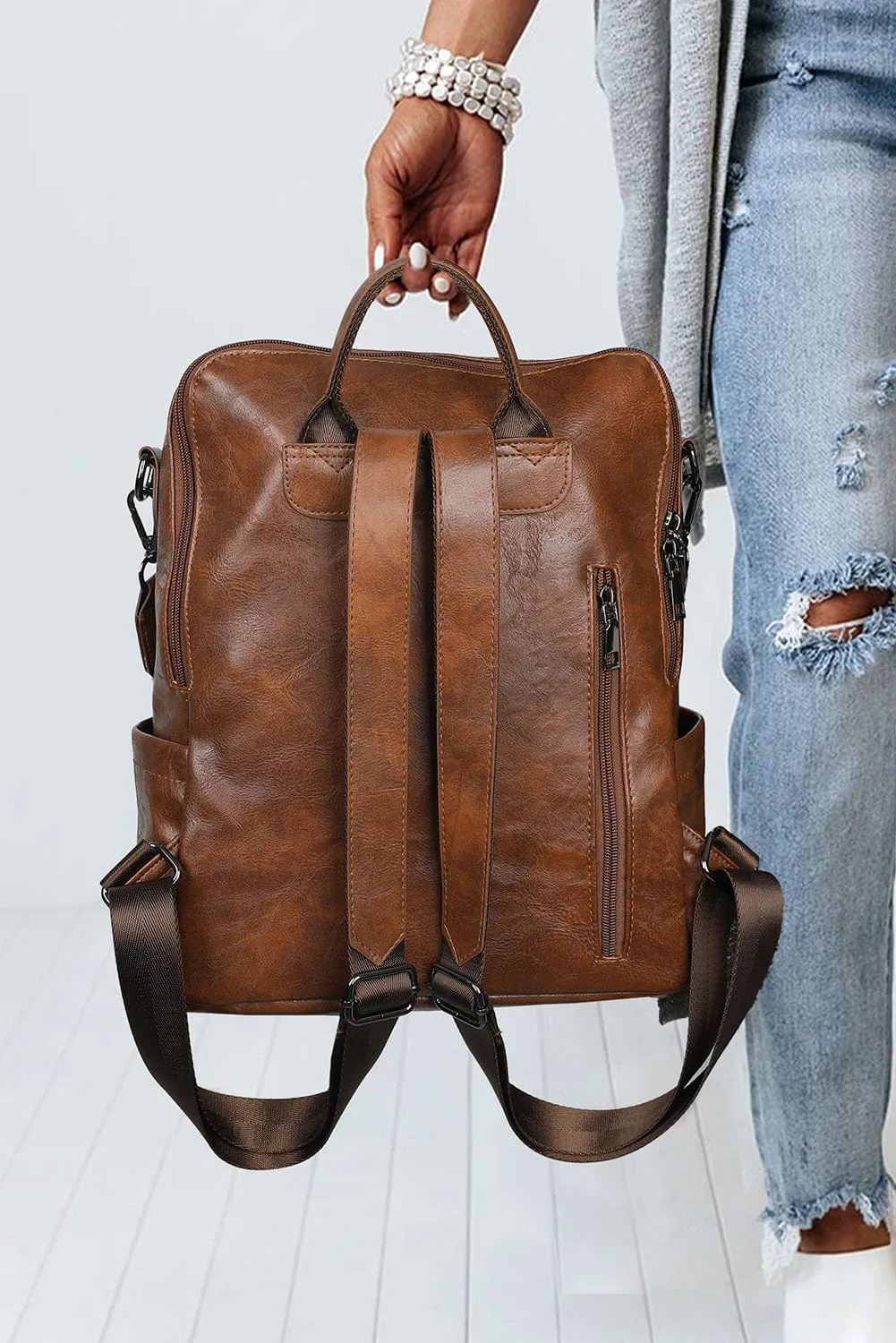 Tassel Retro Brown Backpack