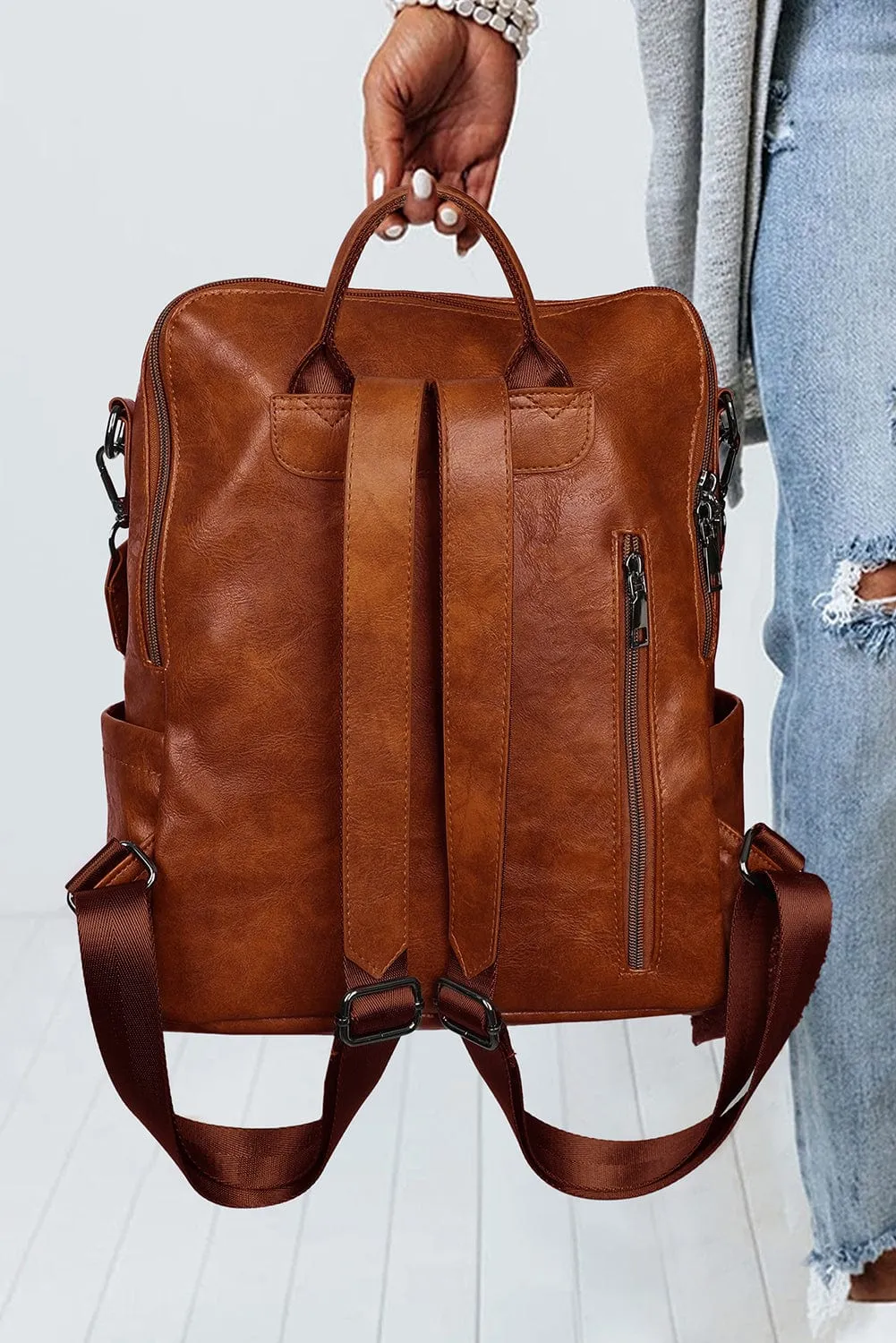 Tassel Retro Brown Backpack