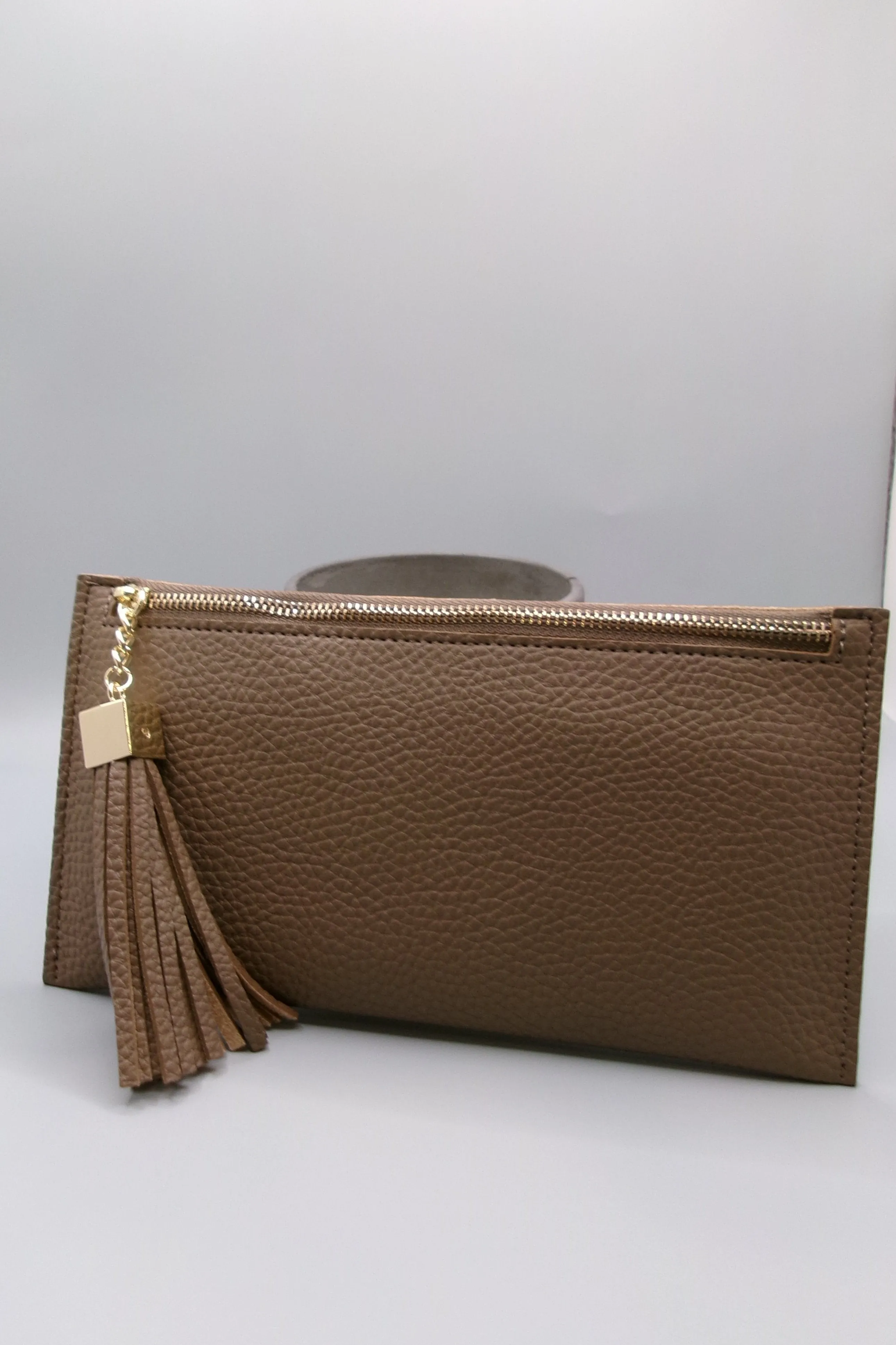 taupe it's a classic zip wallet