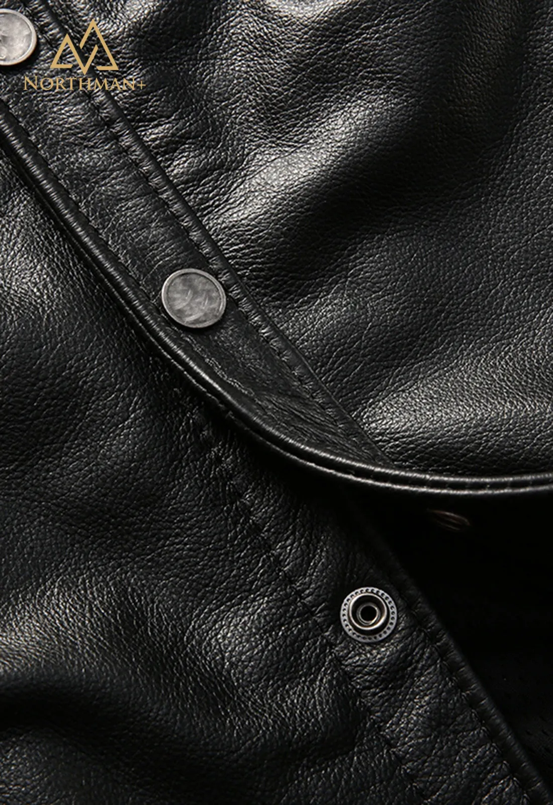 The Button Down leather shirt  jacket for men