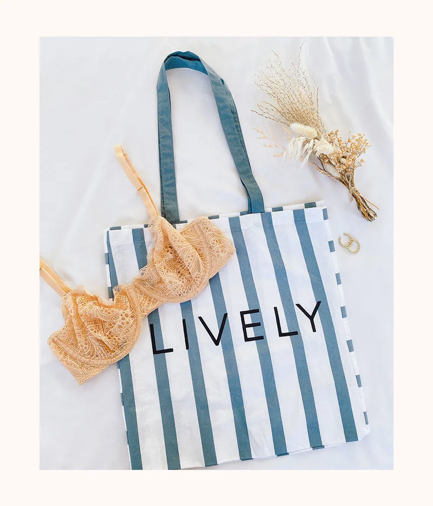The Denim Stripe Tote - GWP: Denim Stripe