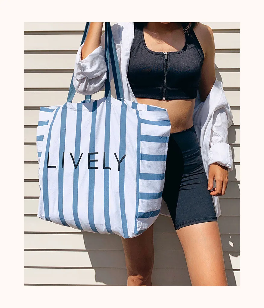 The Denim Stripe Tote - GWP: Denim Stripe