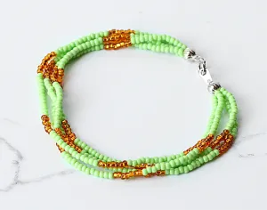 The Quartet Bracelet- Green/Gold