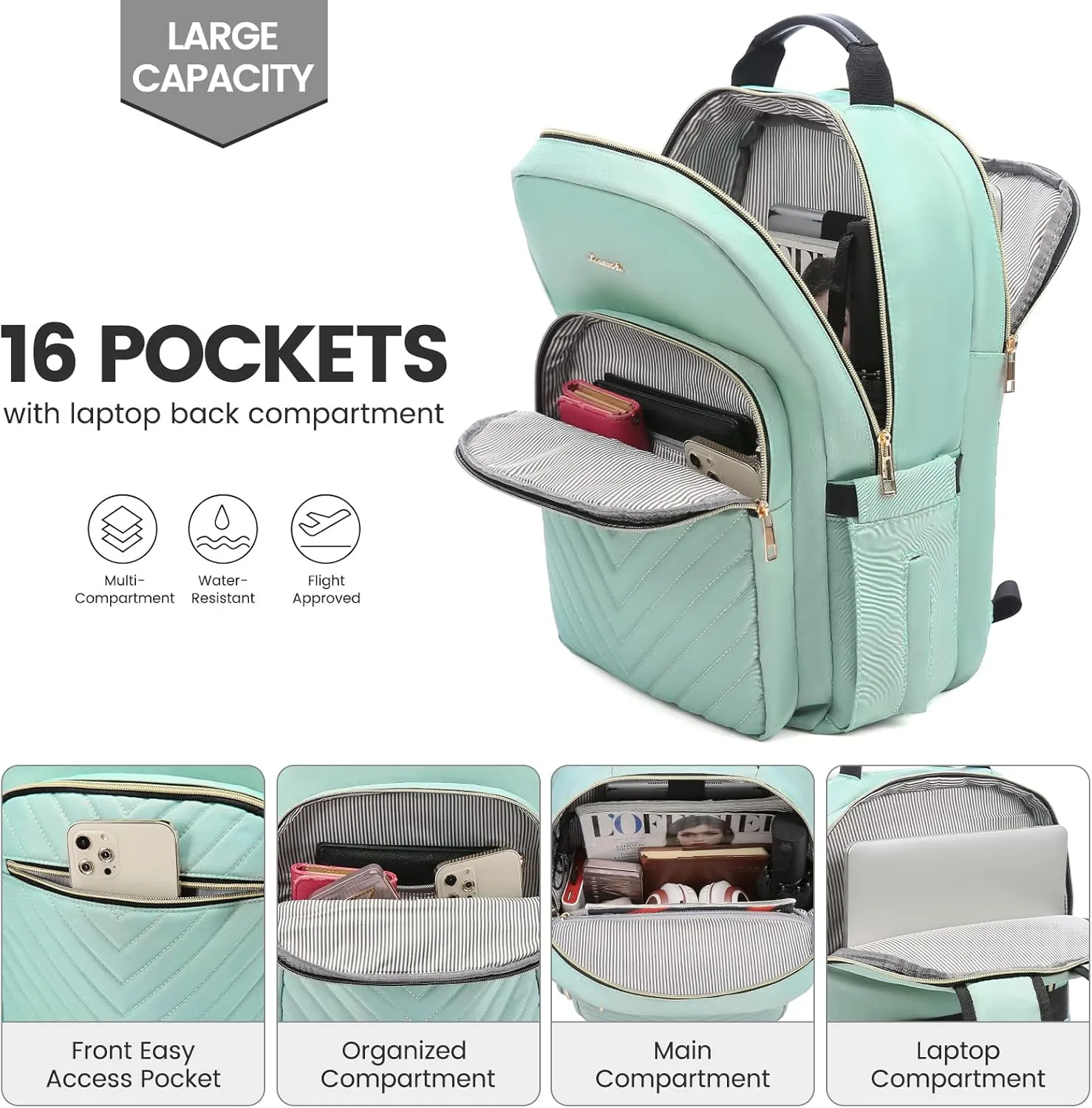 The V Laptop Backpack, 15.6"-17"