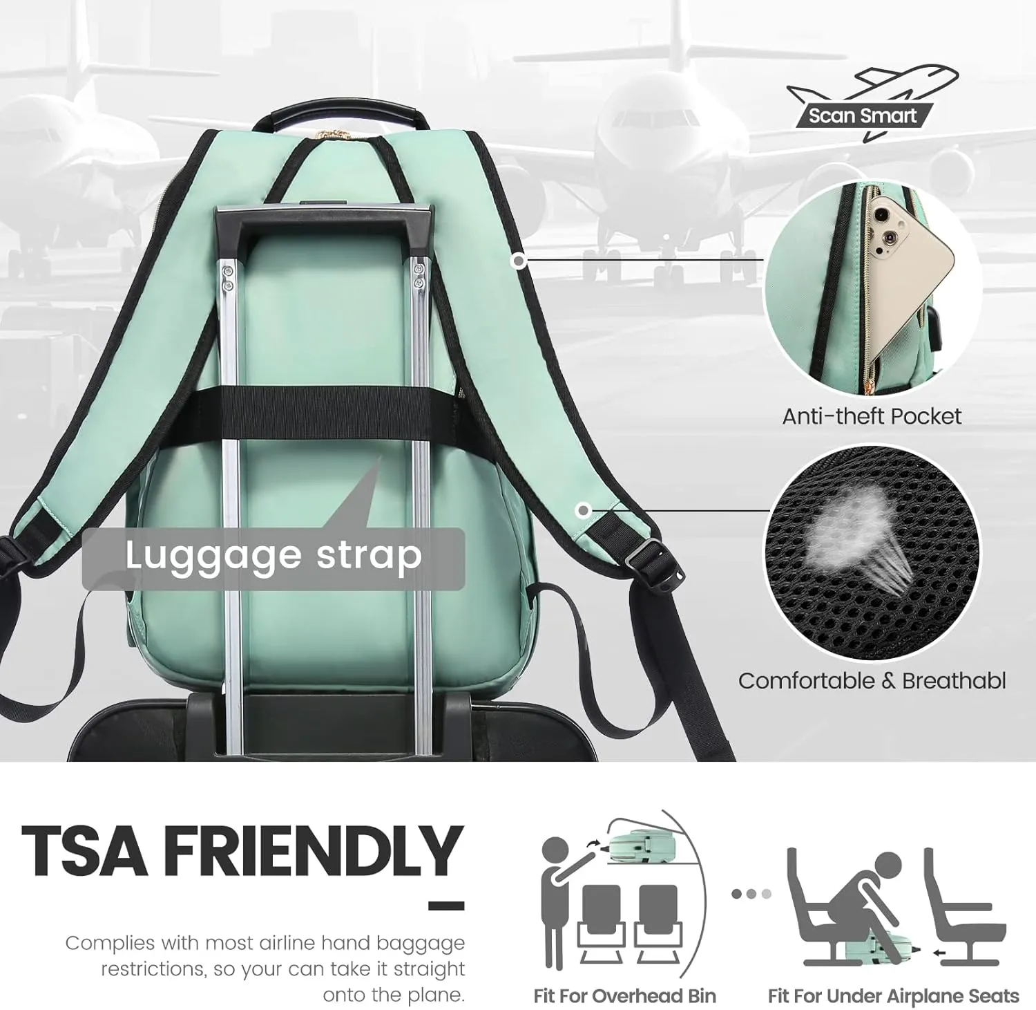 The V Laptop Backpack, 15.6"-17"
