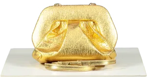 THEMOIRE Metallic Mini Gea Clutch Bag - Gold
