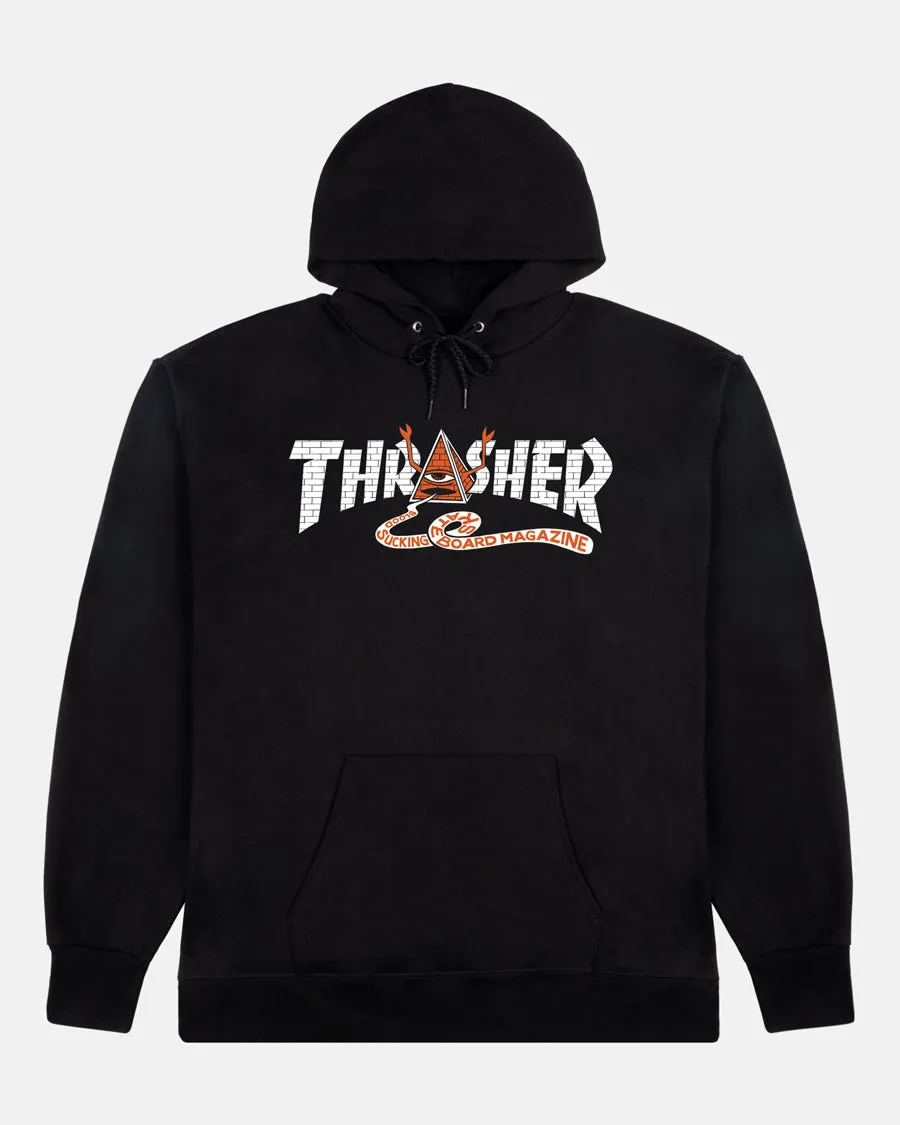 THRASHER X TOY MACHINE "PYRAMID" HOODED SWEATSHIRT