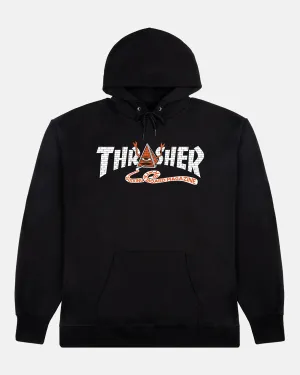 THRASHER X TOY MACHINE "PYRAMID" HOODED SWEATSHIRT