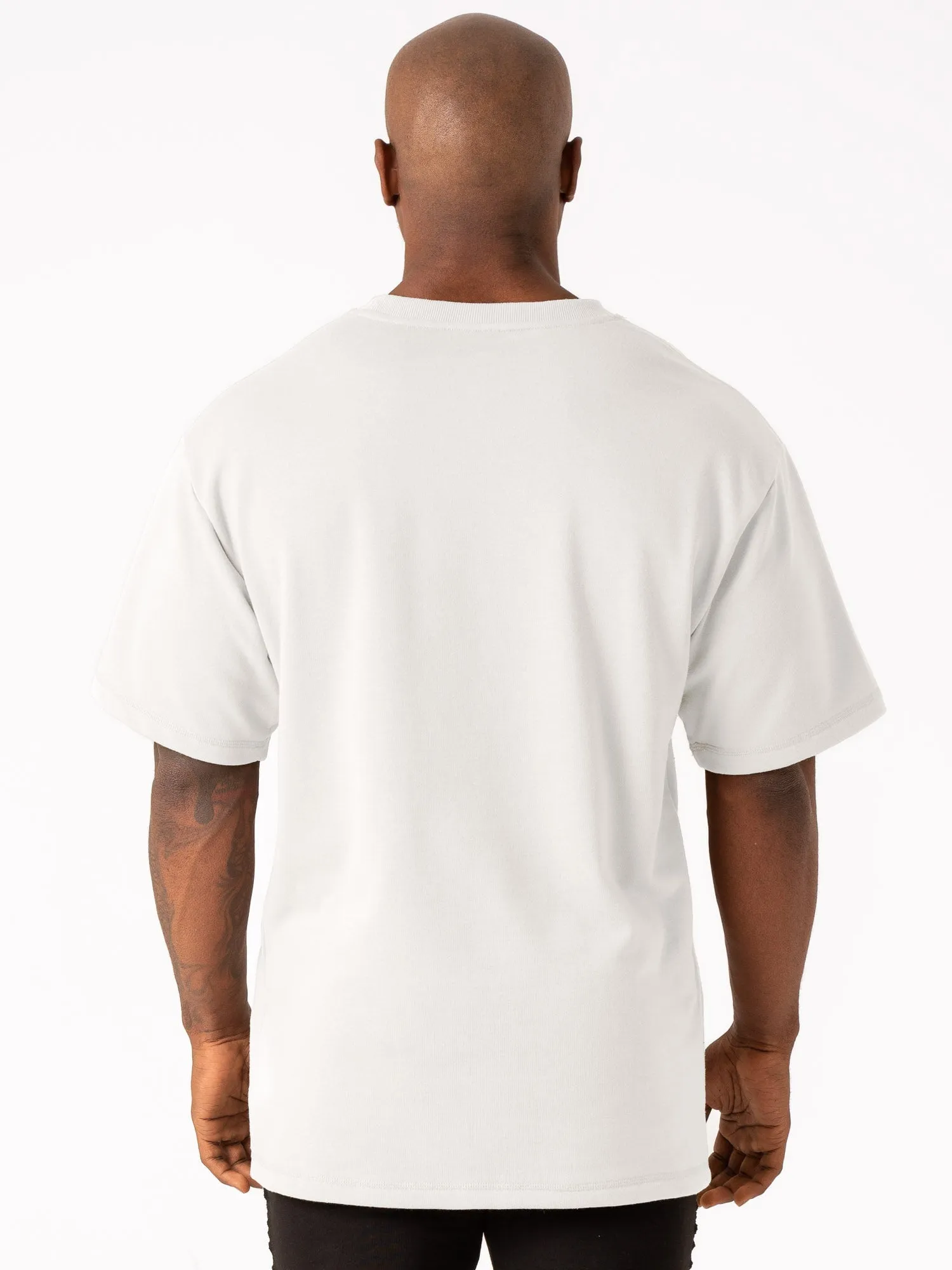 Throwback Fleece Oversized T-Shirt - White