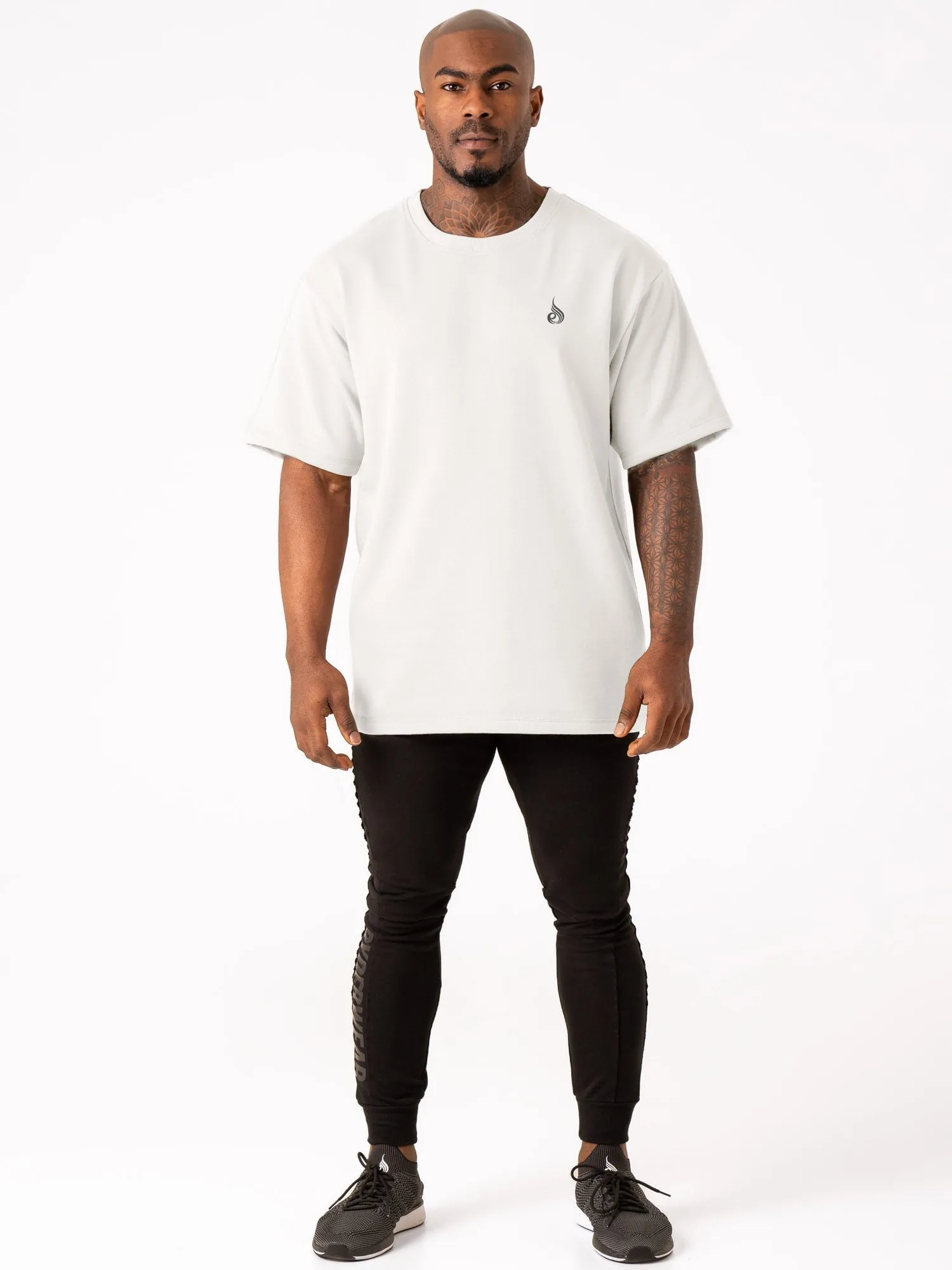 Throwback Fleece Oversized T-Shirt - White