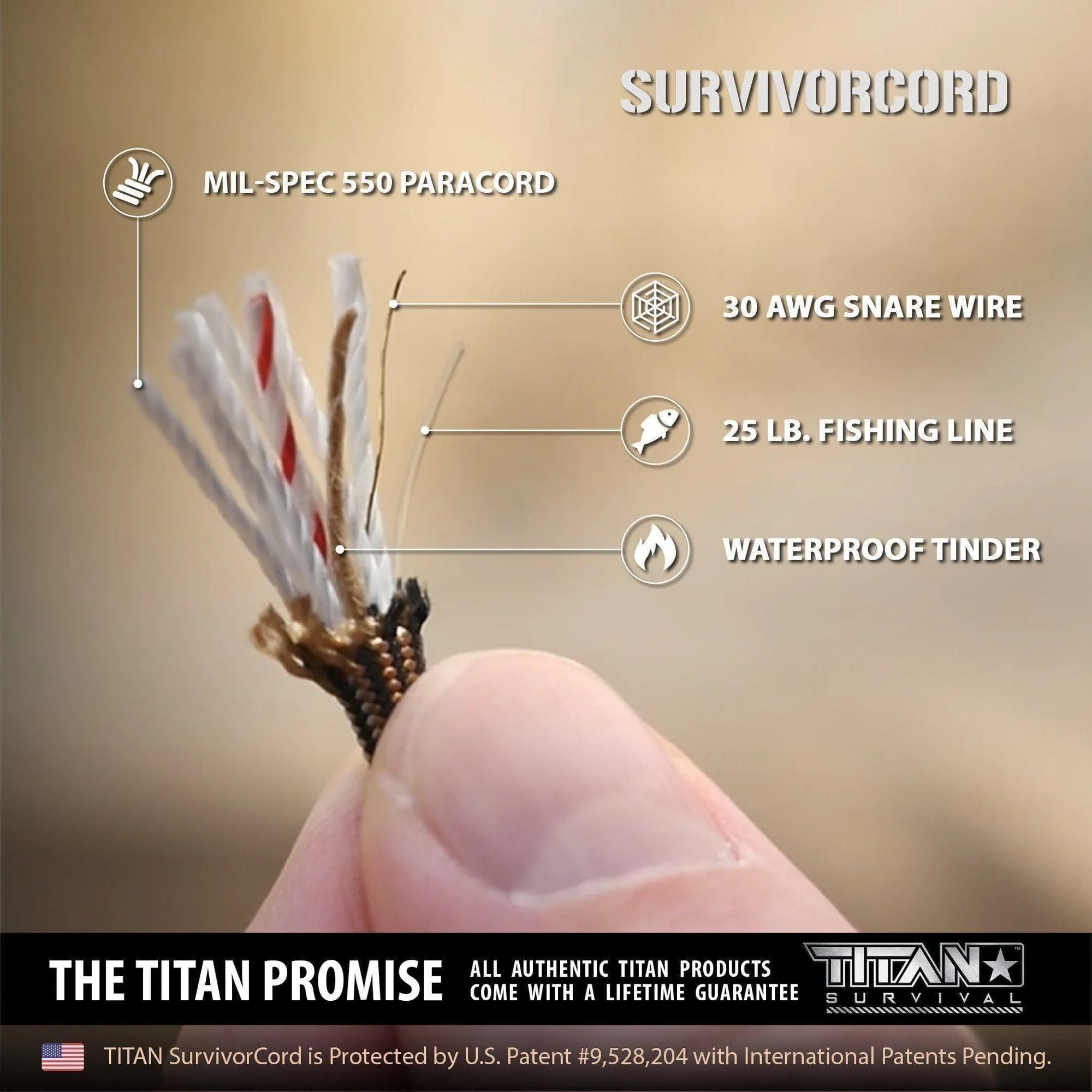 Titan Survival SurvivorCord | DESERT TAN