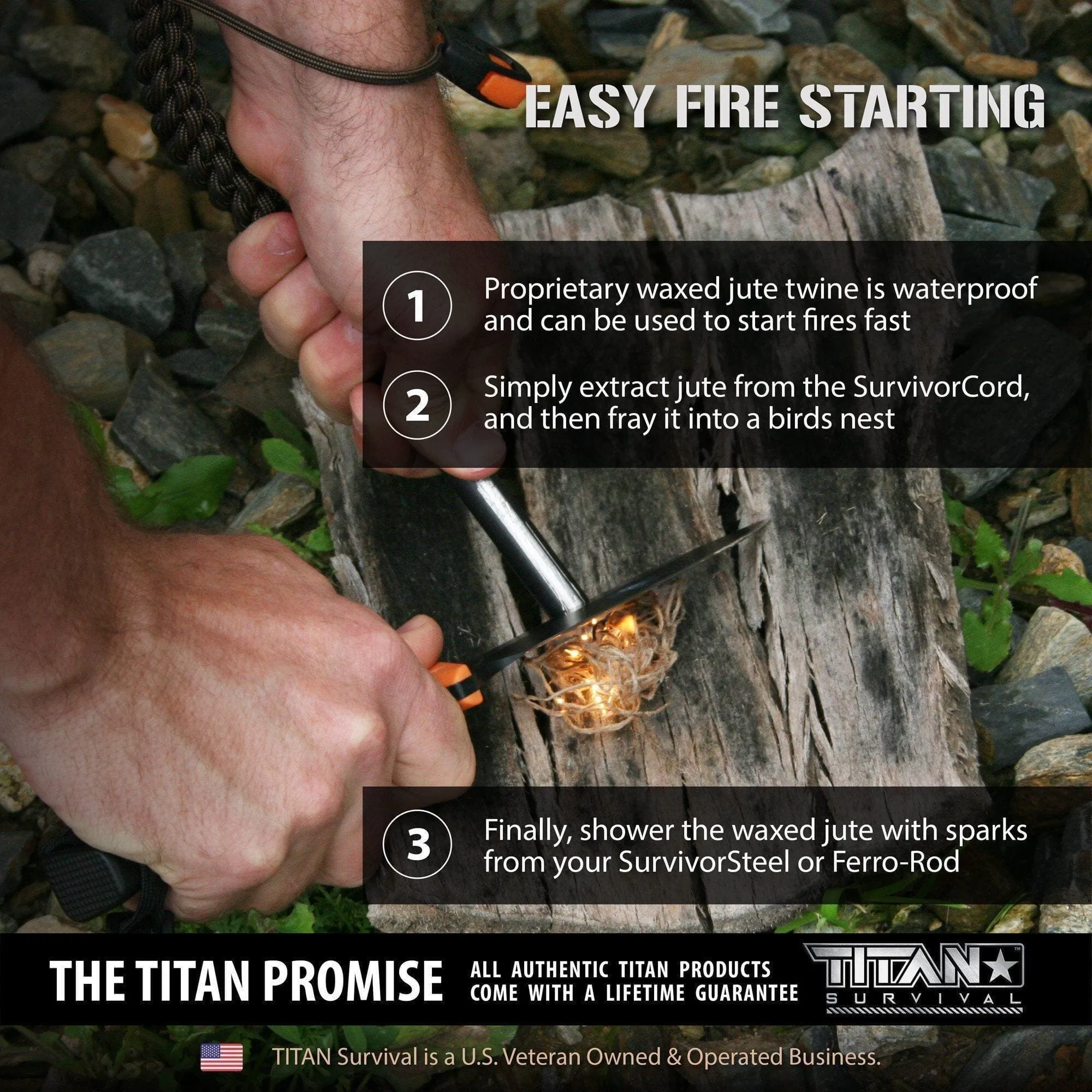 Titan Survival SurvivorCord | DESERT TAN