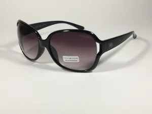 Tommy Hilfiger "Trista" Oversize Vented Sunglasses Black Gloss Frame Smoke Gradient Lens WP OL33