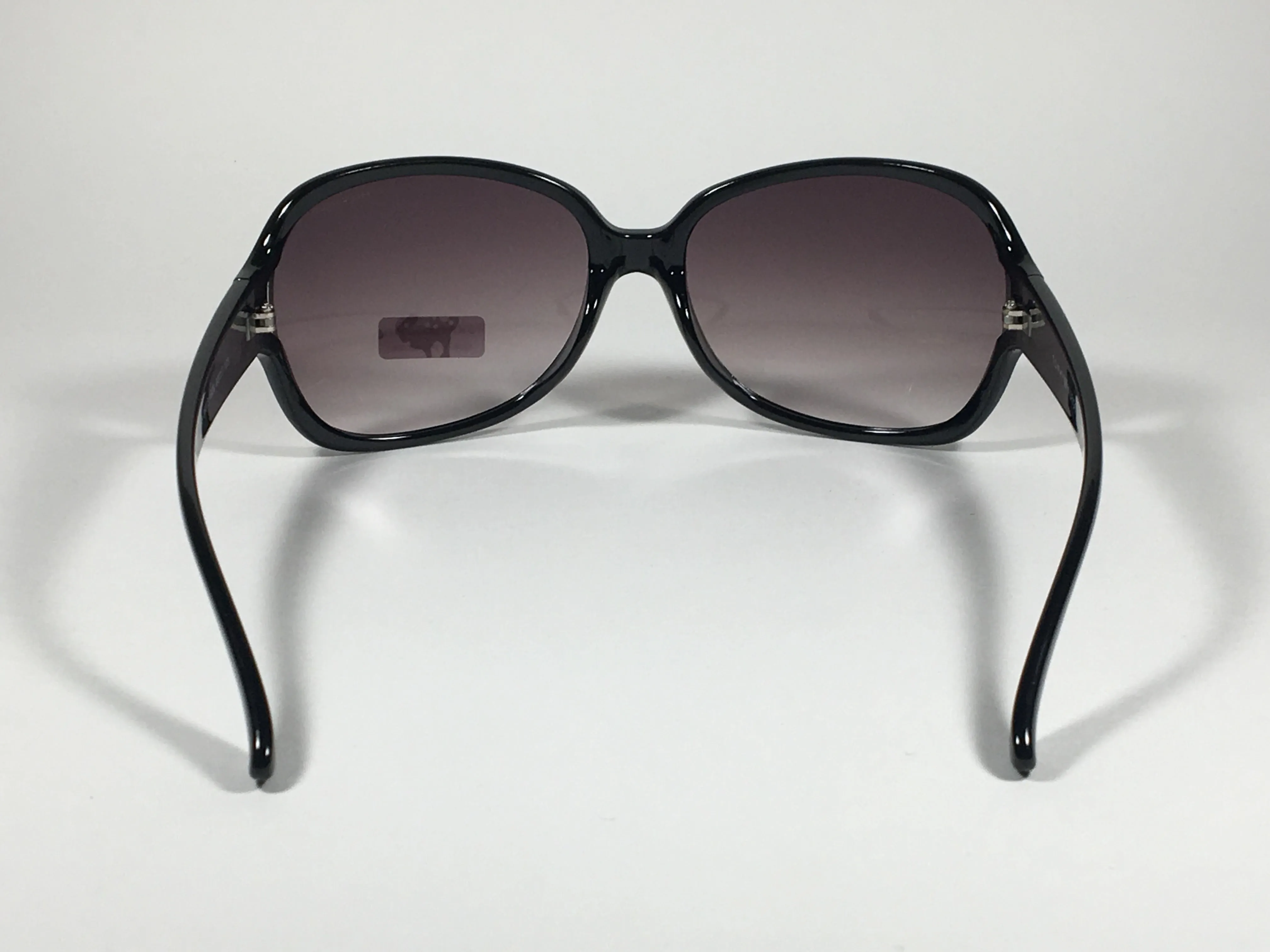 Tommy Hilfiger "Trista" Oversize Vented Sunglasses Black Gloss Frame Smoke Gradient Lens WP OL33