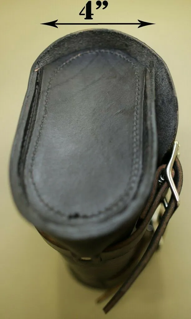 Tool Roll Bag Saddle Chopper Bobber Harley Motorcycle Indian Black & Tan Leather
