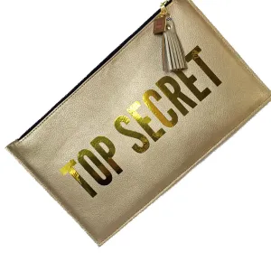 Top Secret Gold Clutch Bag