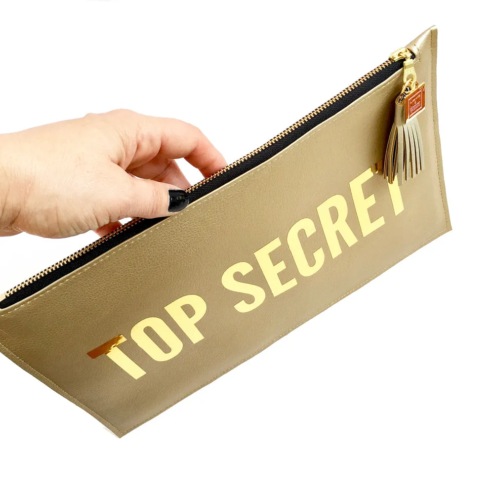 Top Secret Gold Clutch Bag