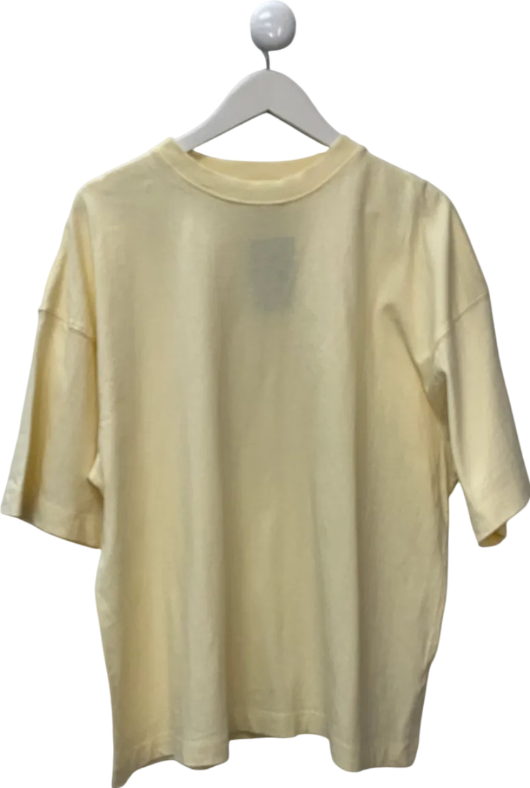 Topshop Yellow Oversized Drop Shoulder Tee In Lemon UK S