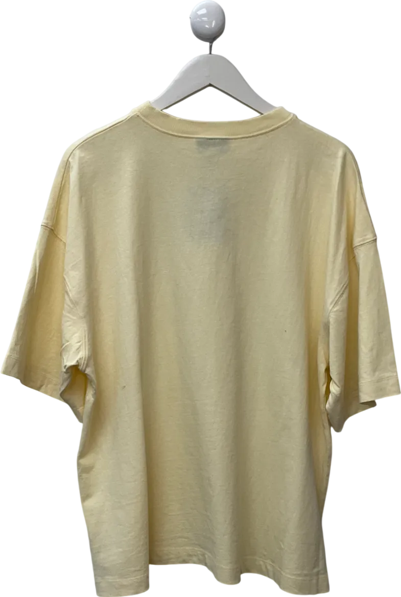 Topshop Yellow Oversized Drop Shoulder Tee In Lemon UK S