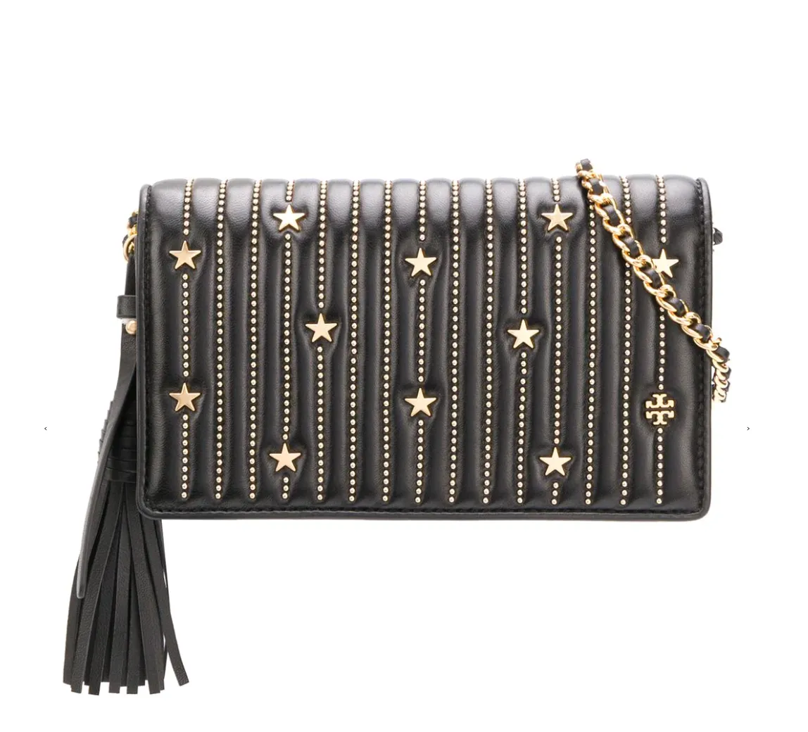 Tory Burch Fleming Star Stud Flat Shoulder Bag