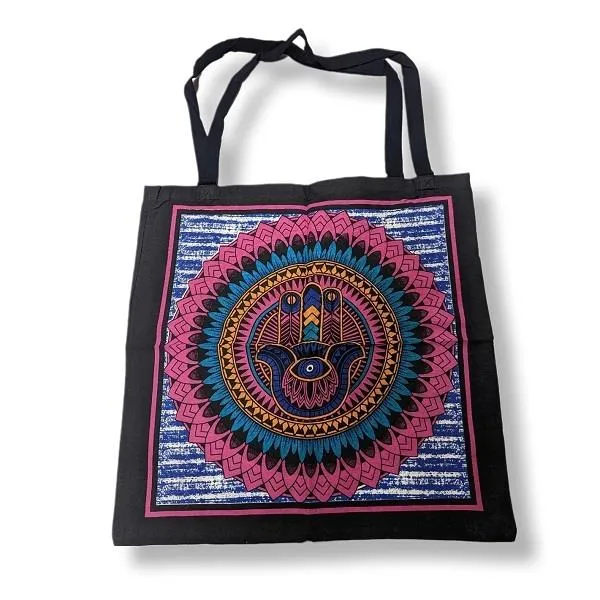 Tote Bag Hamsa Colourful