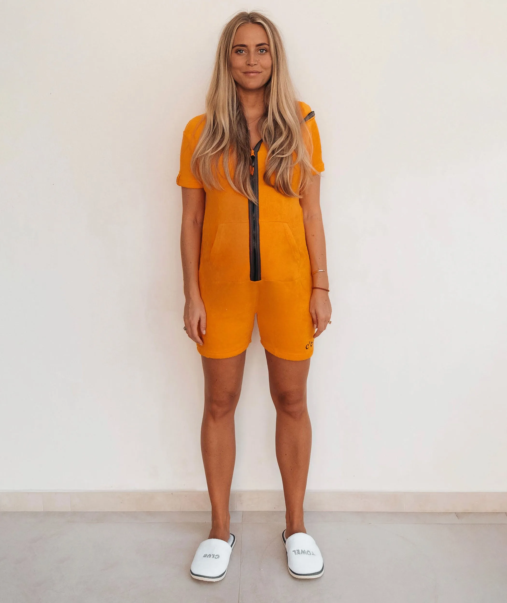Towel Club x c'est normal Towel Jumpsuit Slim Orange