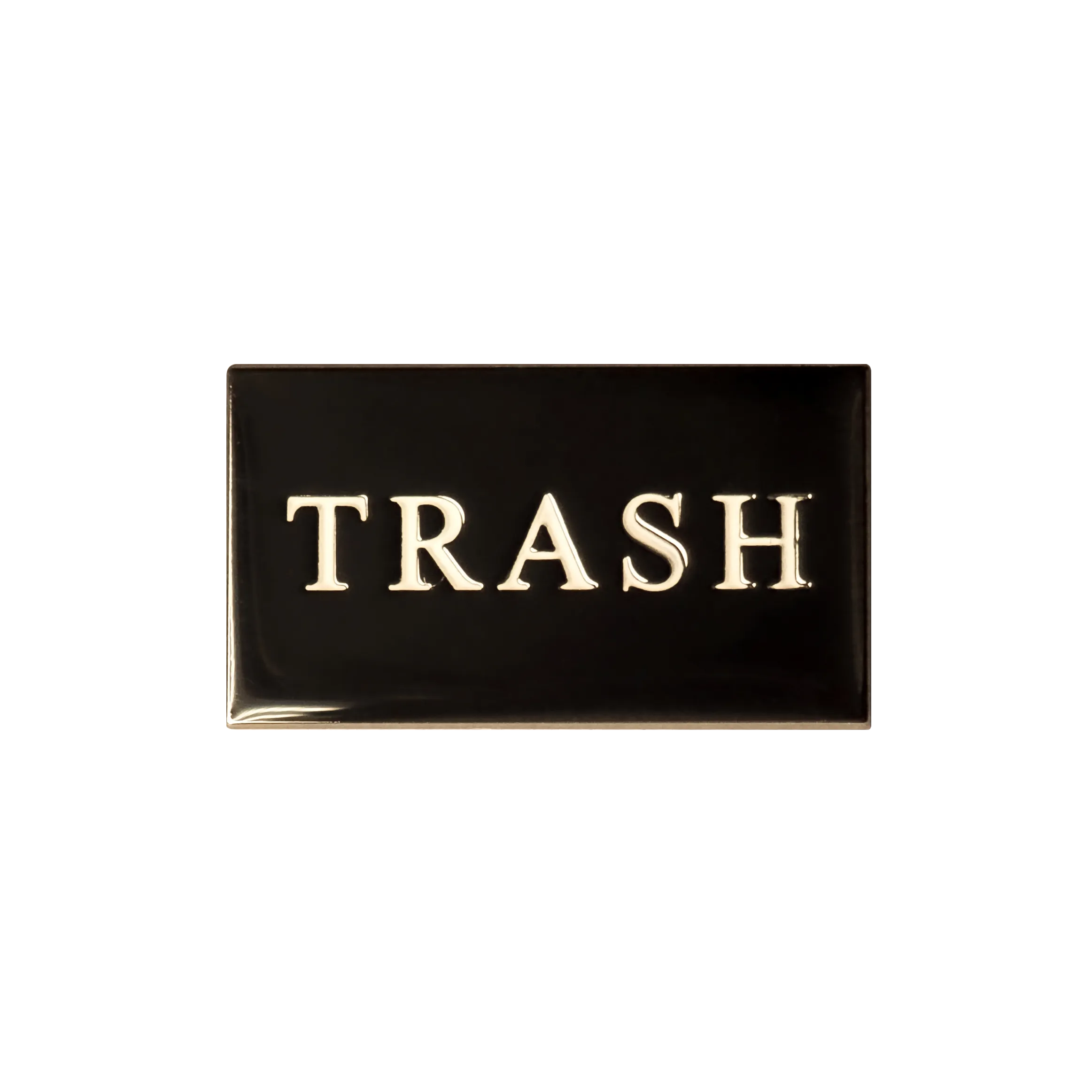 TRASH Monochrome Pin Badge