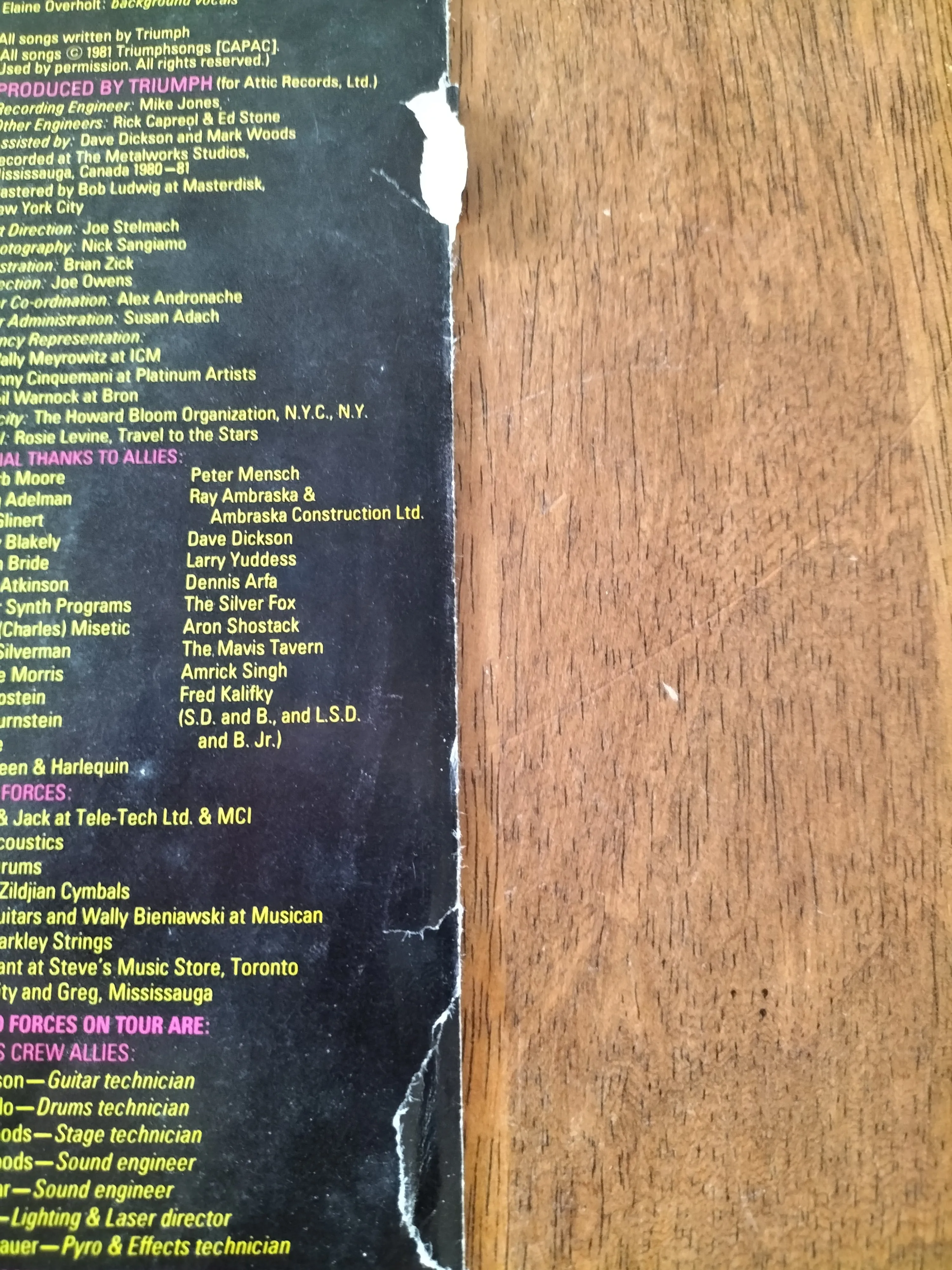 TRIUMPH – Allied Forces LP [2ND HAND]