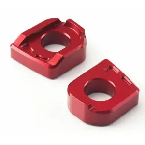 Triumph Billet Machined Chain Adjuster Block - Red - Street Triple