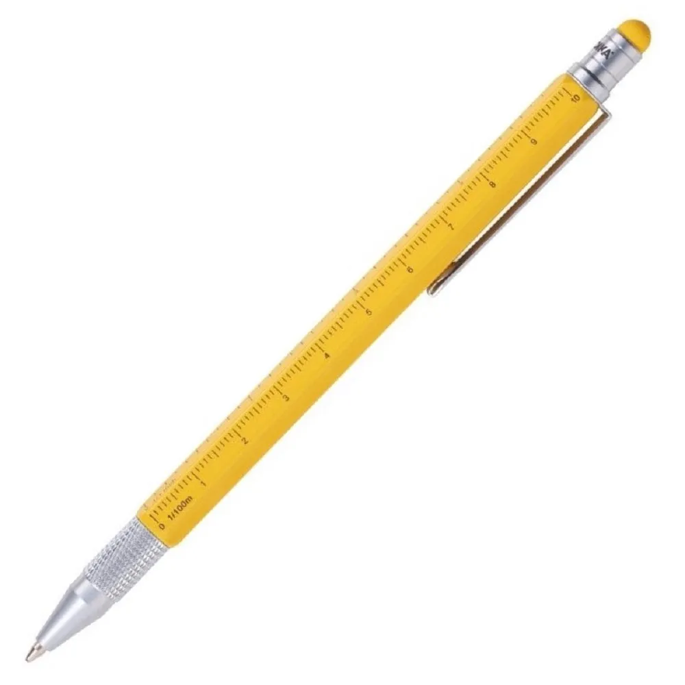 TROIKA Multitasking Ballpoint Pen CONSTRUCTION SLIM - Yellow