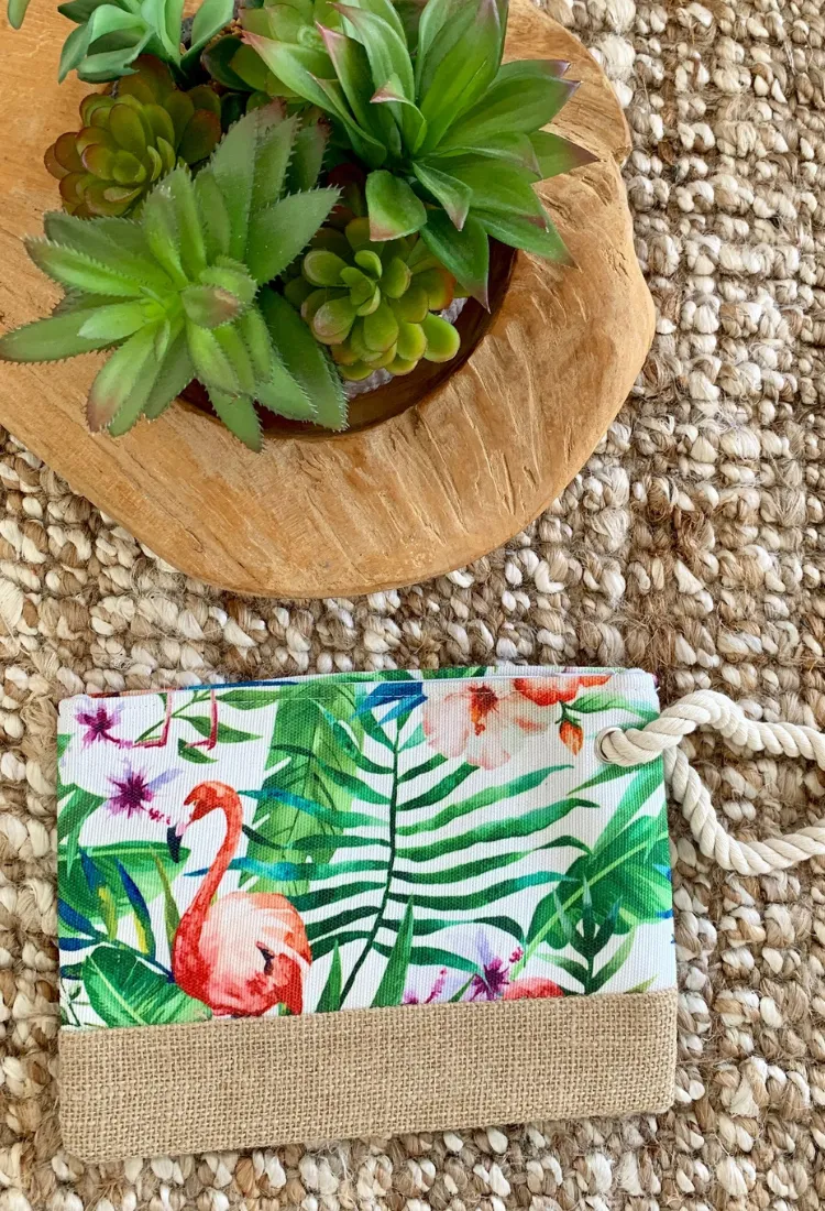 Tropical Zip Bag in 2 colors