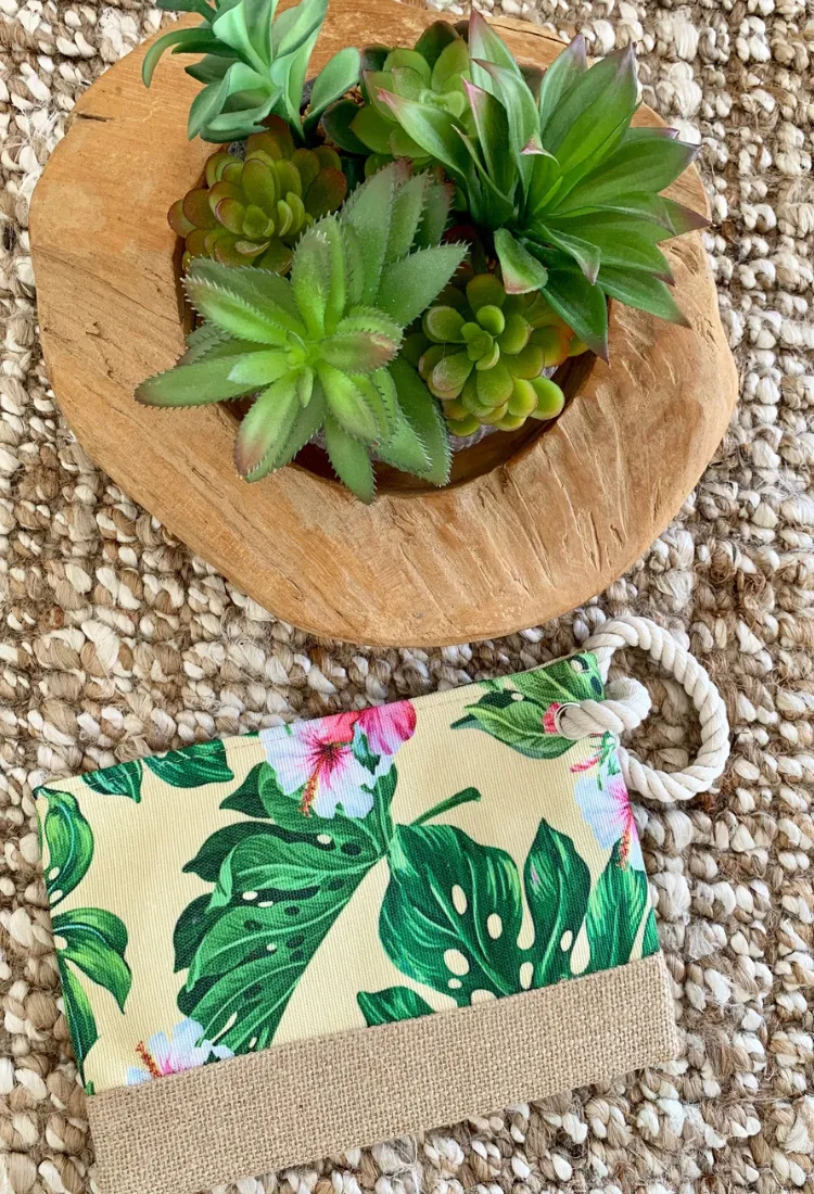 Tropical Zip Bag in 2 colors