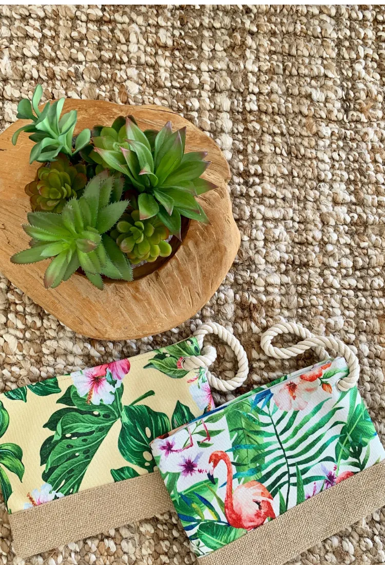 Tropical Zip Bag in 2 colors