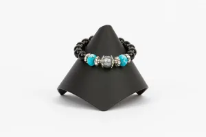 Turquoise, Black Onyx, Quartz Bracelet