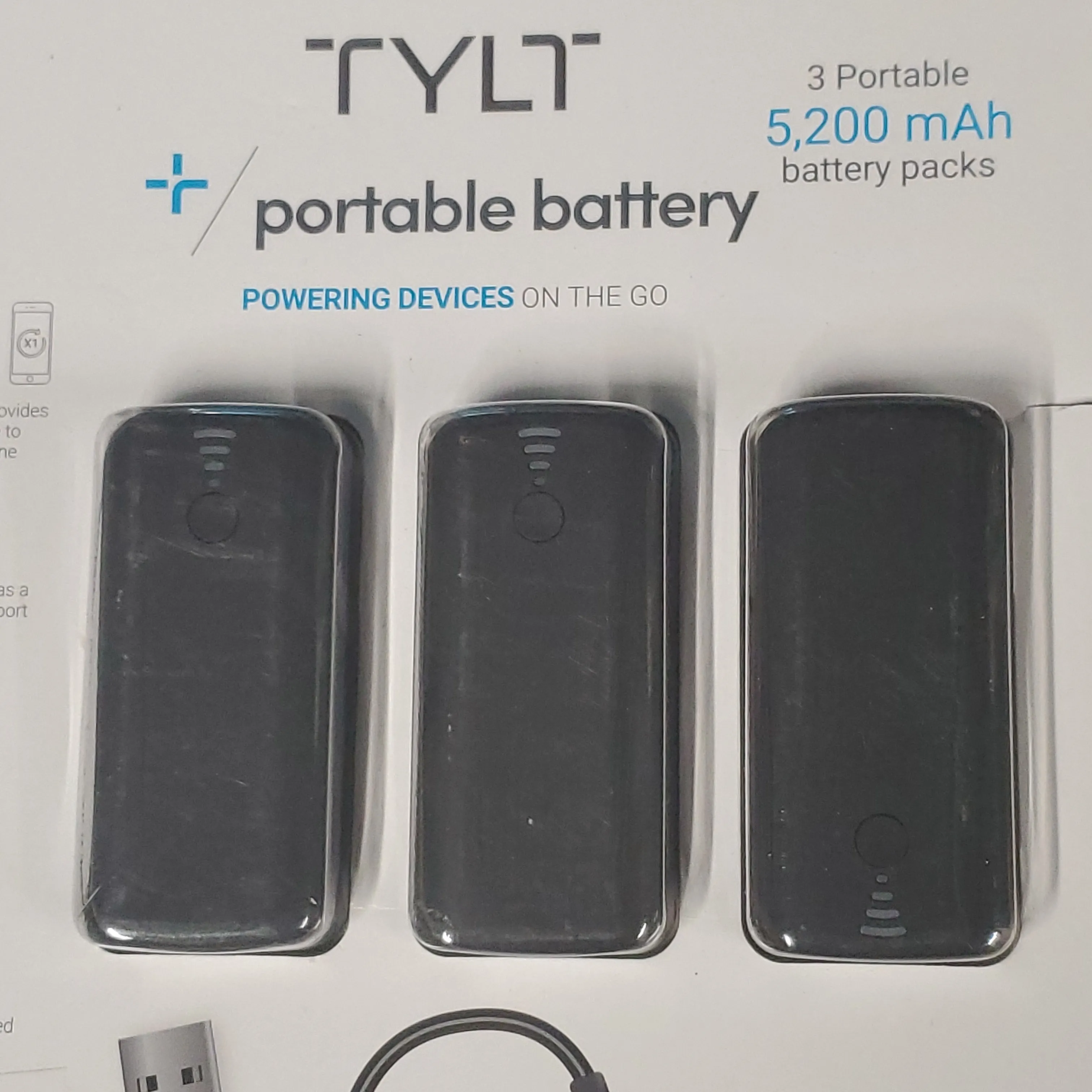 Tylt portable battery 5200 milliamp hour battery packs ap5